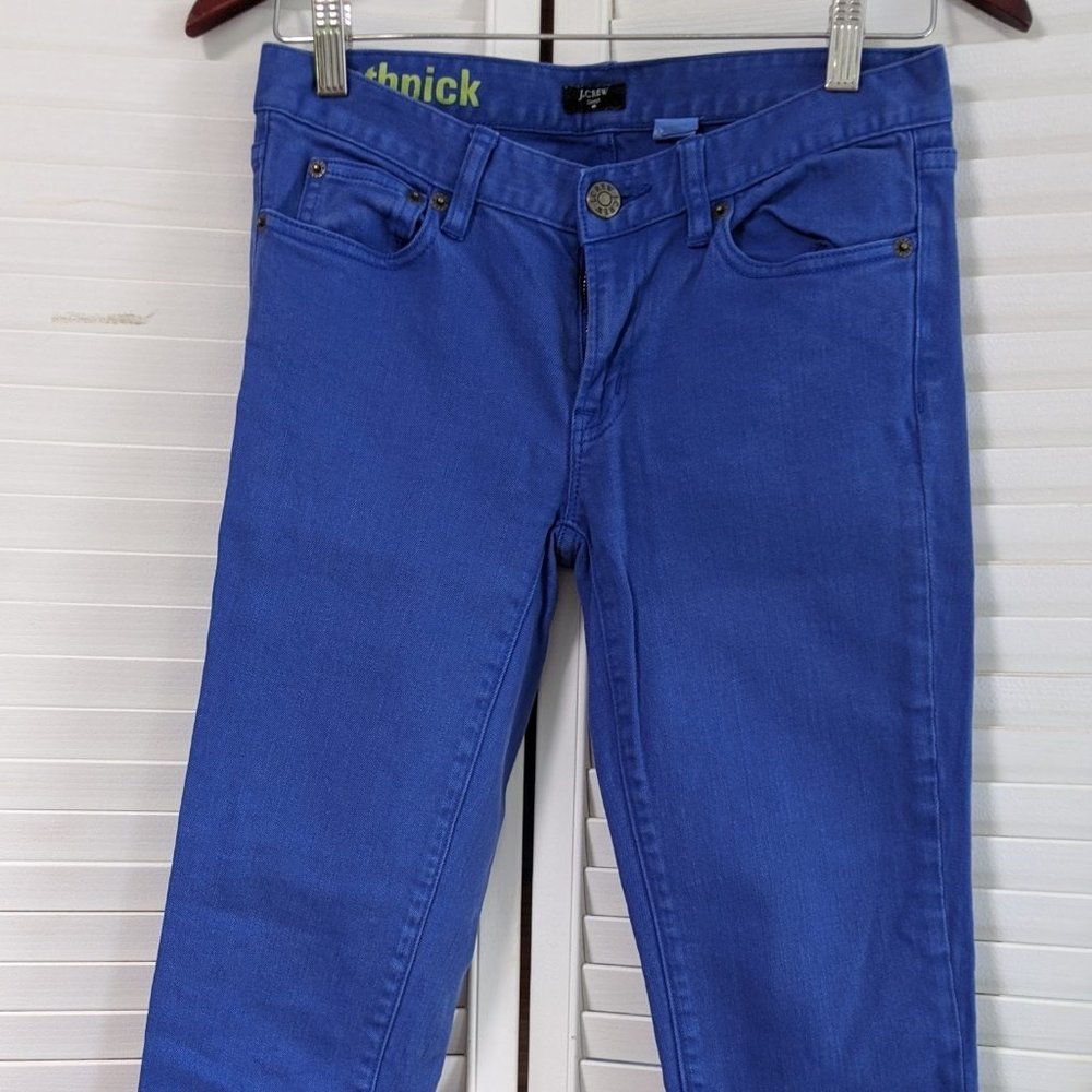 J.Crew Blue Stretch Toothpick Skinny Jeans Size 26